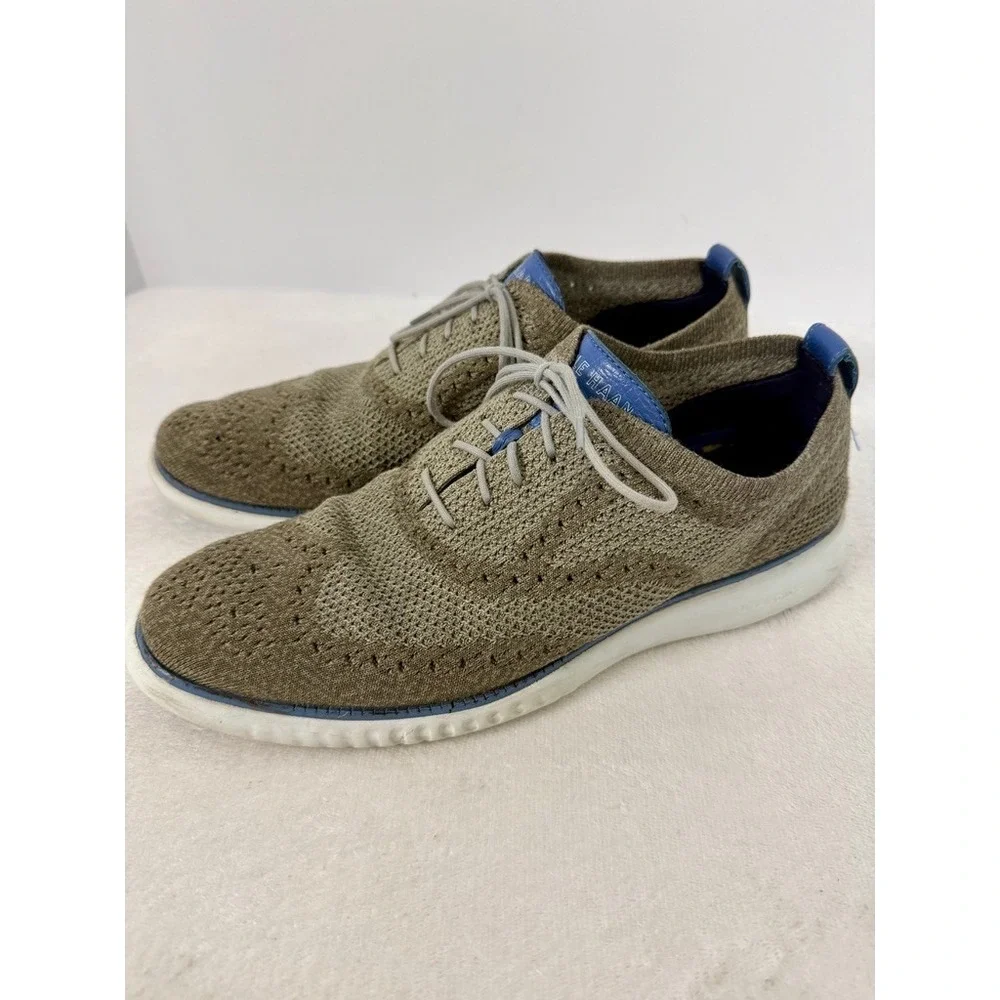 Cole Haan 2 ZERØGRAND Stitchlite Knit Sneakers Tan Gray Men's Size 10M